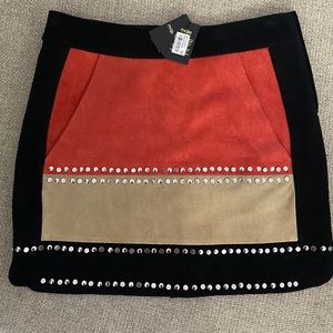Maje suede mini skirt